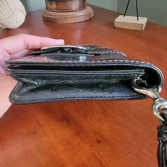 Coach Bleecker Black Patent Leather Clutch - Picture 11 of 14